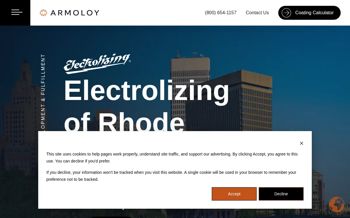 Homepage of Electrolizing INC