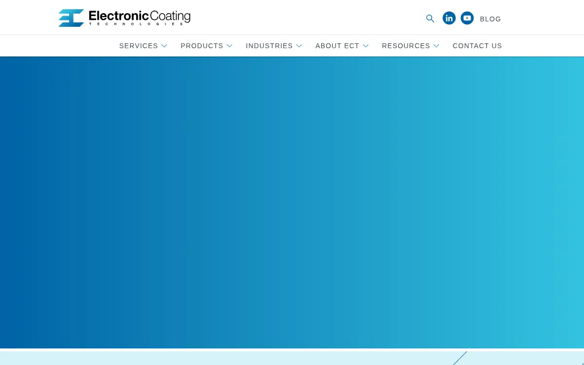 Homepage of Electronic Coating Technologies CORP.