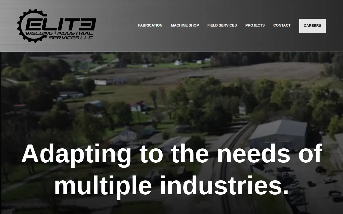 Homepage of Elite Welding & Industrial Services LLC