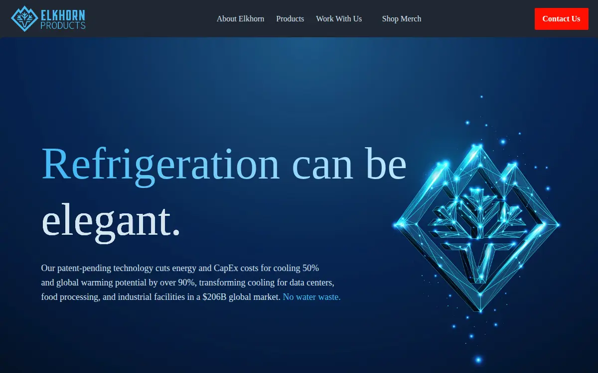 Homepage of Elkhorn Products INC.