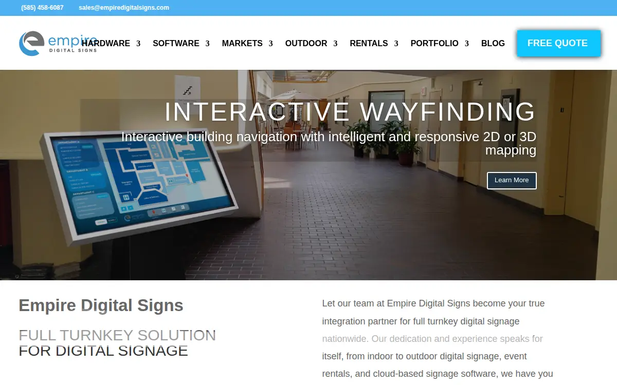 Homepage of Empire Digital Signs LLC