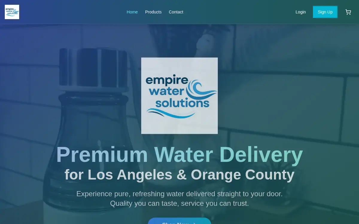Homepage of Empire Water Solutions LLC