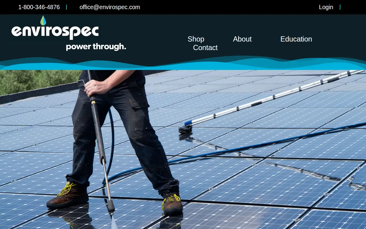 Homepage of Envirospec, LLC