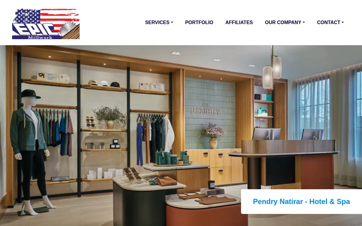 Homepage of Epic Millwork, L.l.c.