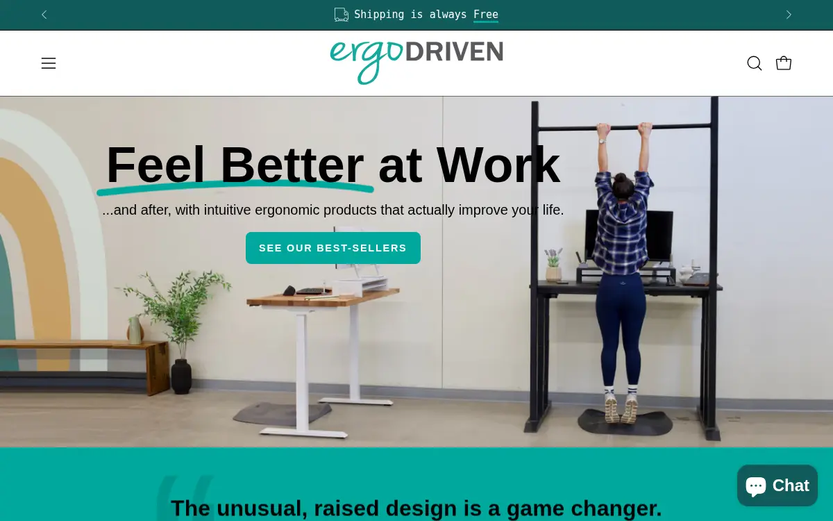 Homepage of Ergodriven INC.
