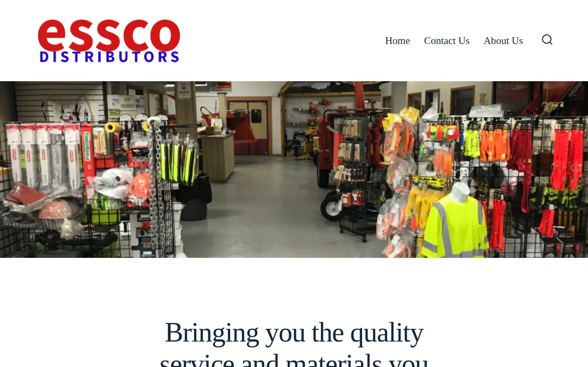 Homepage of Essco Distributors INC