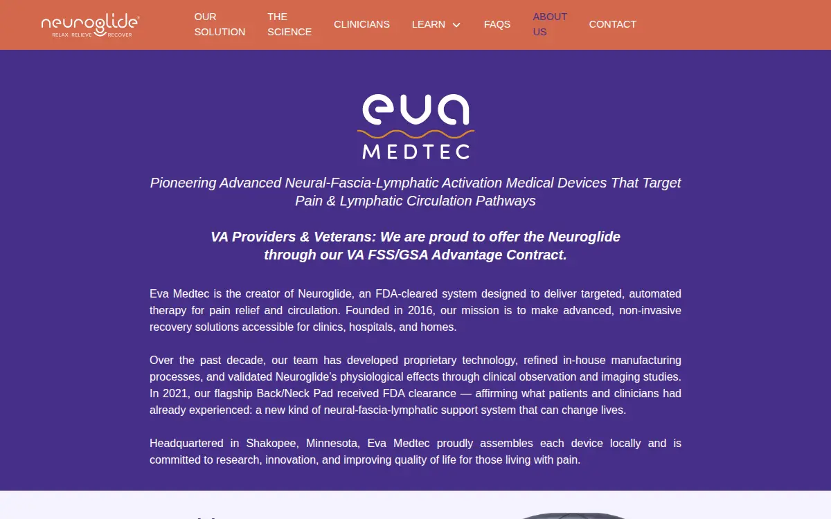 Homepage of Eva Medtec, INC