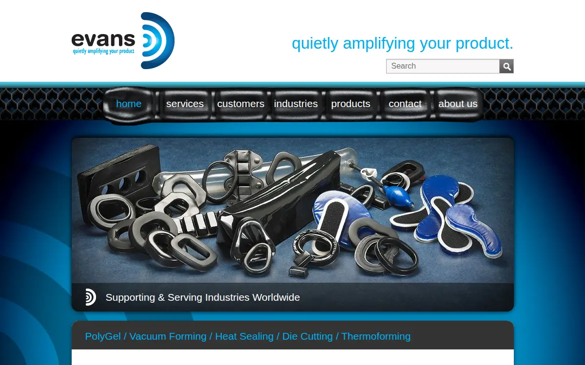 Homepage of Evans Industries INC