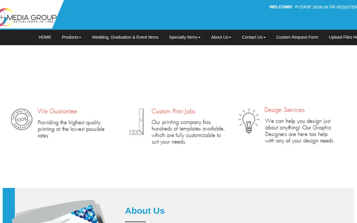 Homepage of Greg Evans Printing, INC.