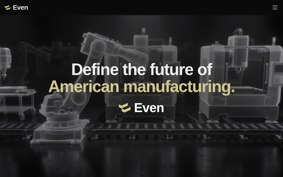 Homepage of Even Platforms, INC.