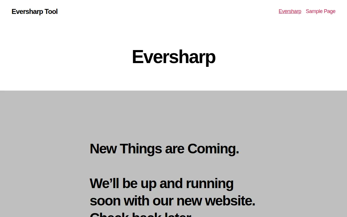 Homepage of Eversharp Tool, INC.