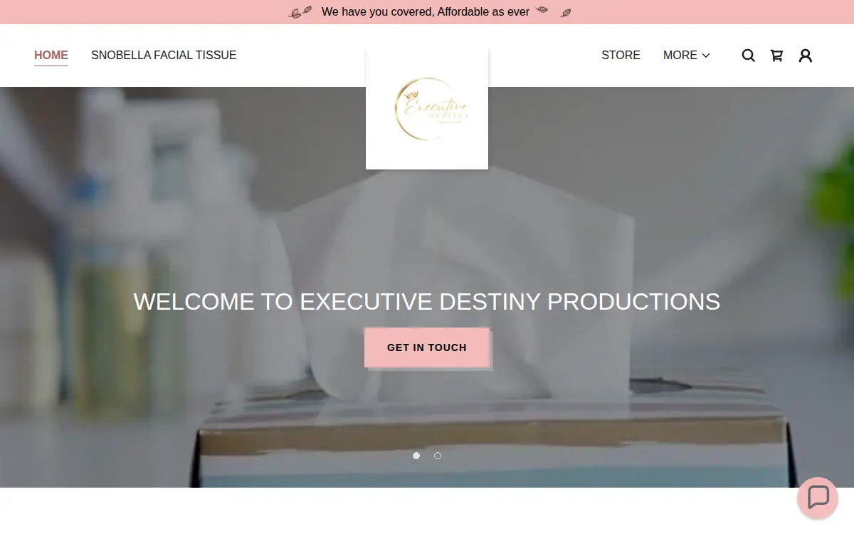 Homepage of Executive Destiny Productions, LLC
