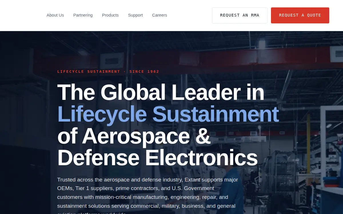 Homepage of Symetrics Industries, LLC