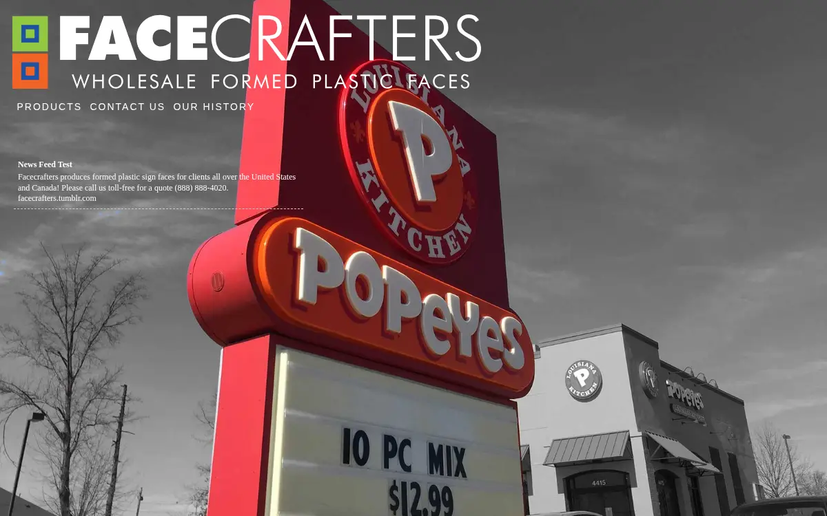 Homepage of Facecrafters INC
