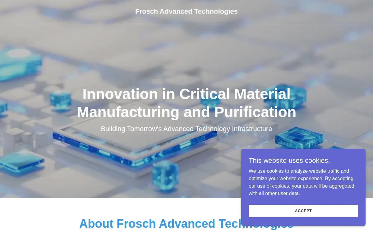Homepage of Frosch Advanced Technologies Incorporated