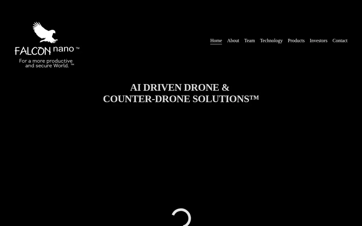 Homepage of Falcon Nano, INC.