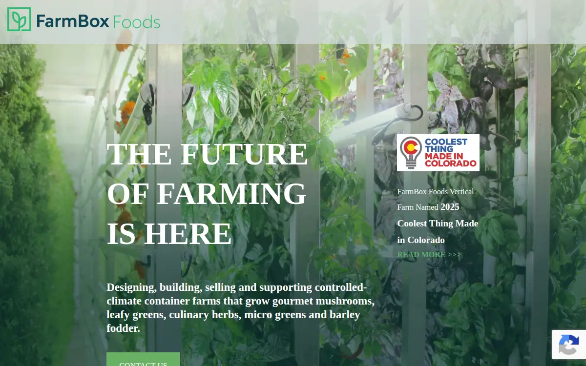 Homepage of Farmboxfoods, LLC