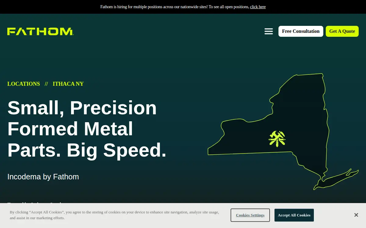 Homepage of Incodema, LLC