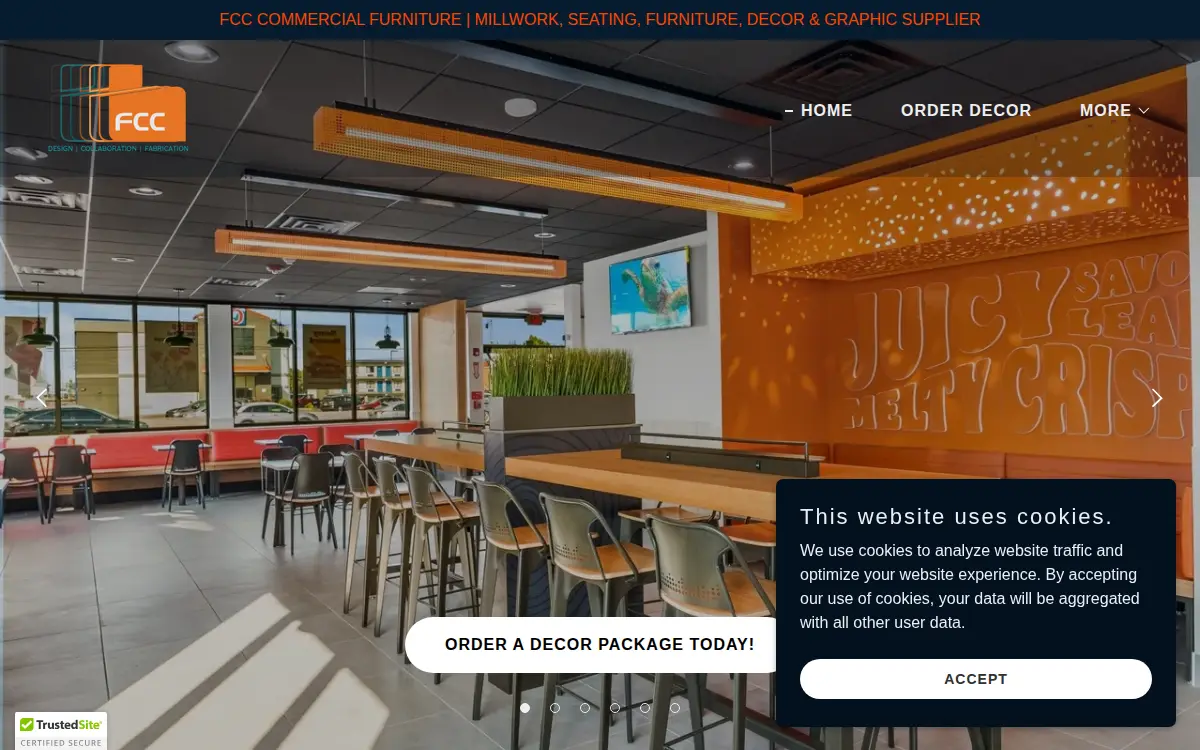 Homepage of Fcc Commercial Furniture, INC.