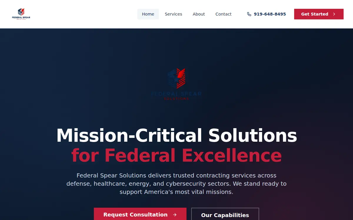 Homepage of Federal Spear Solutions LLC
