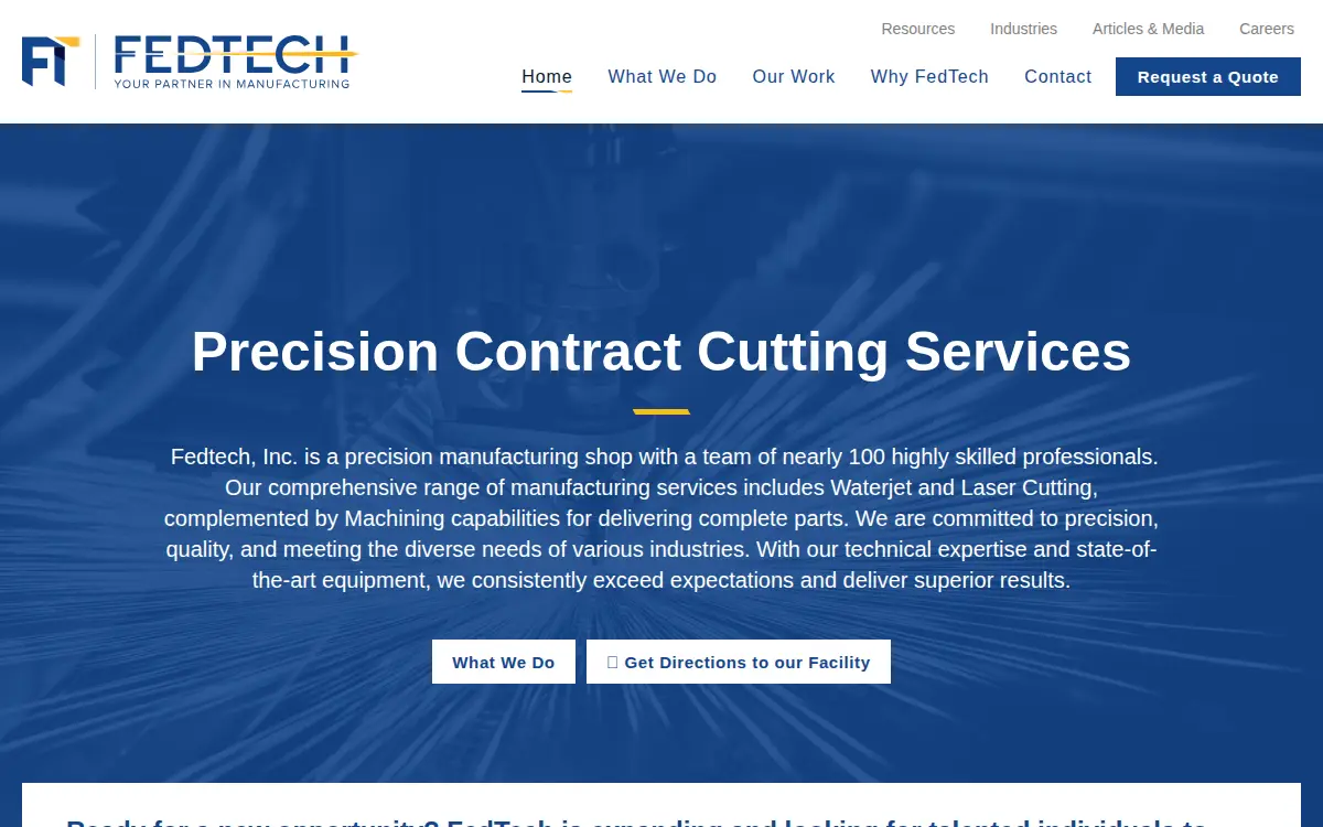 Homepage of Fedtech INC