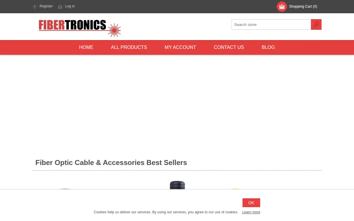 Homepage of Fibertronics, INC.