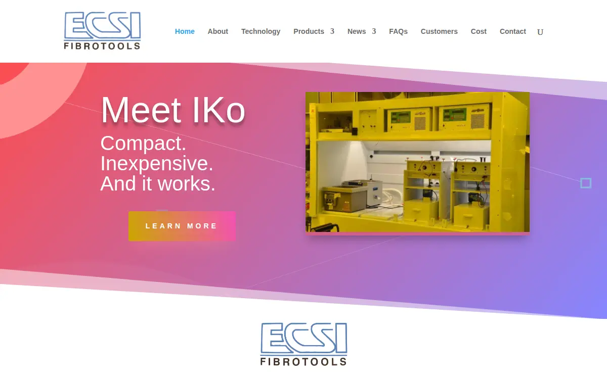 Homepage of Ecsi Fibrotools, INC
