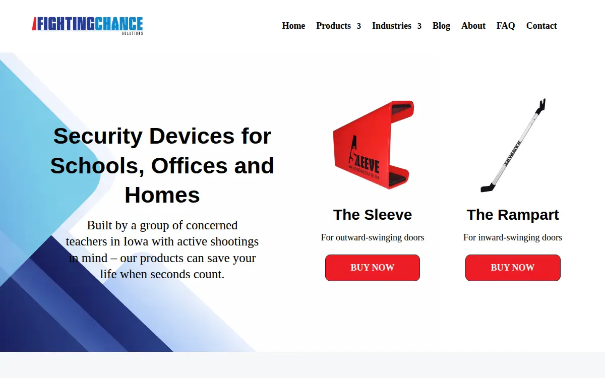 Homepage of Fighting Chance Solutions LLC