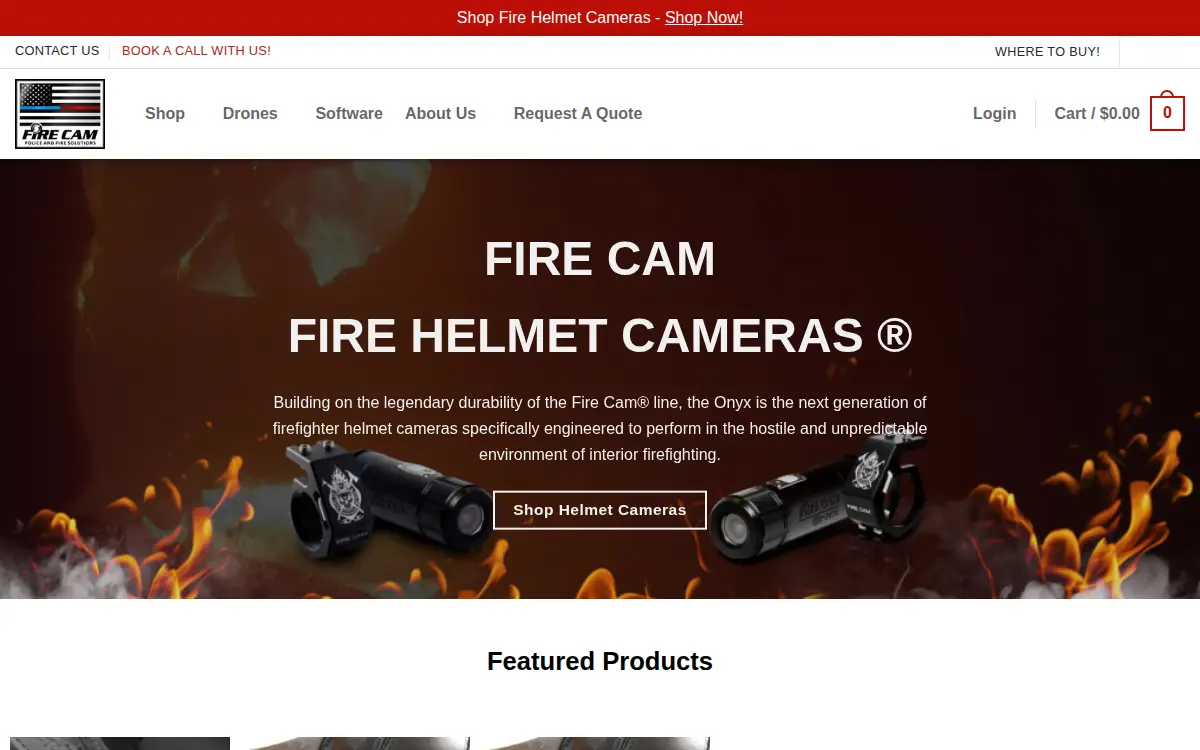 Homepage of Fire Cam LLC