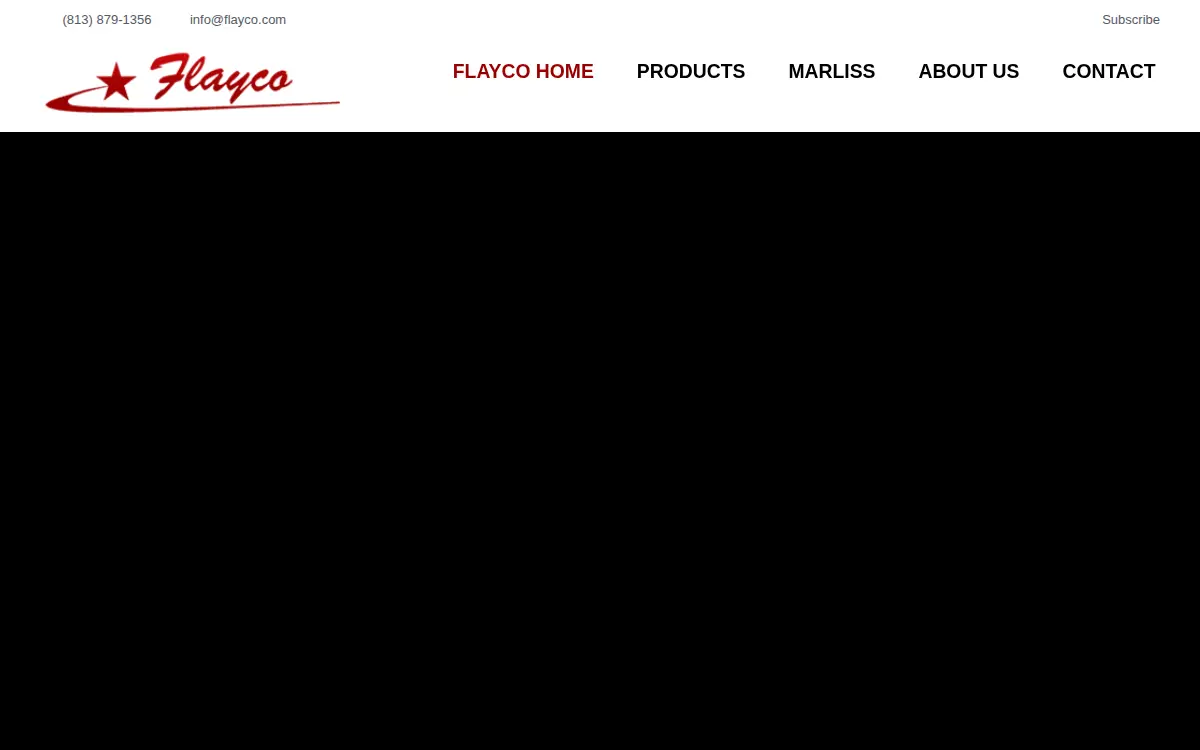 Homepage of Flayco Products, INC.