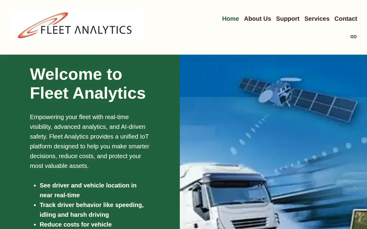 Homepage of Fleet Analytics LLC