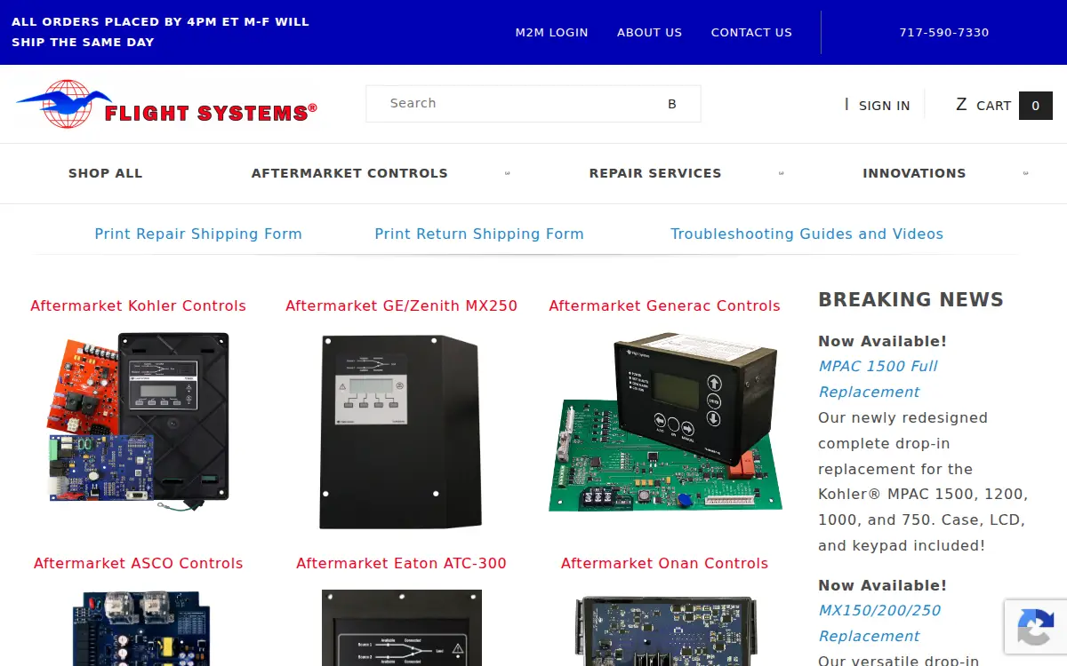 Homepage of Flight Systems INC.