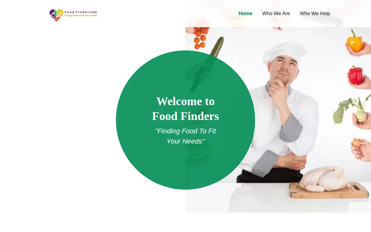 Homepage of Food Finders LLC