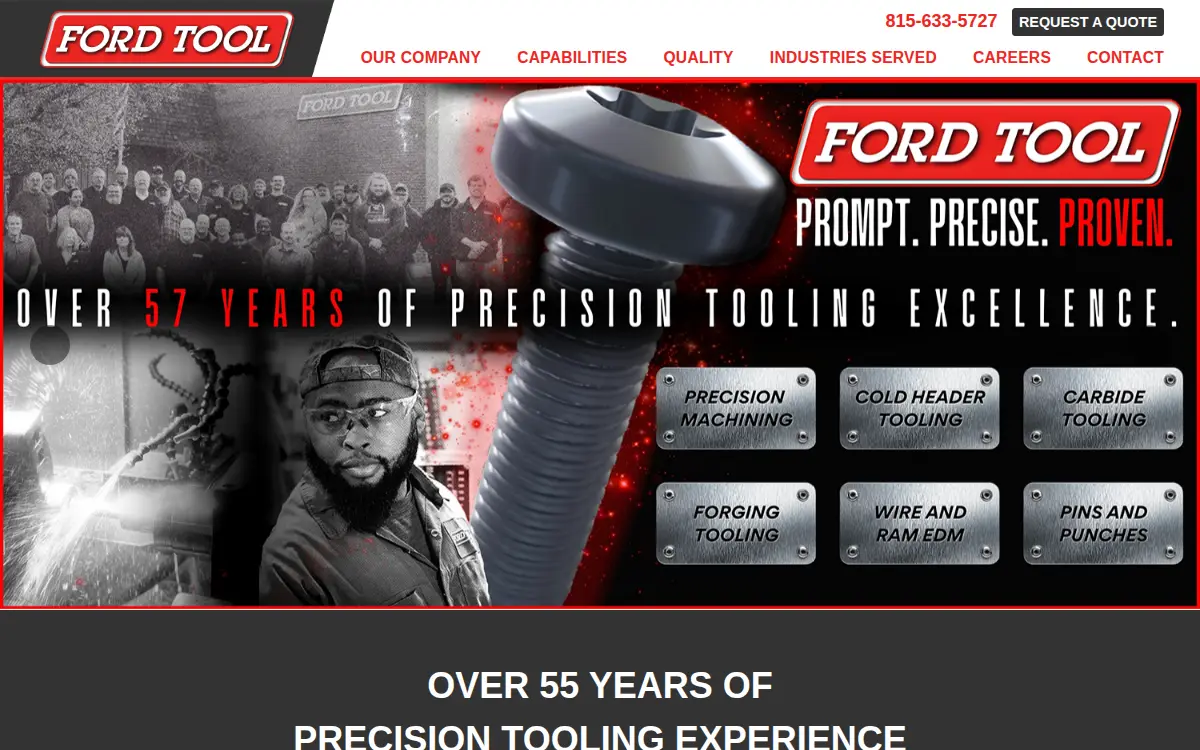 Homepage of Ford Tool & Machining INC