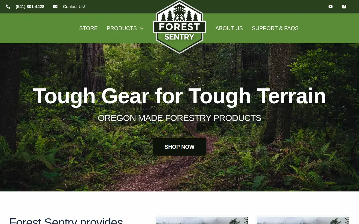 Homepage of Forest Sentry Corporation