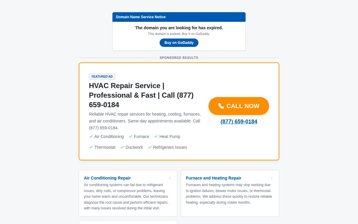 Homepage of Forgenie H V a C, INC