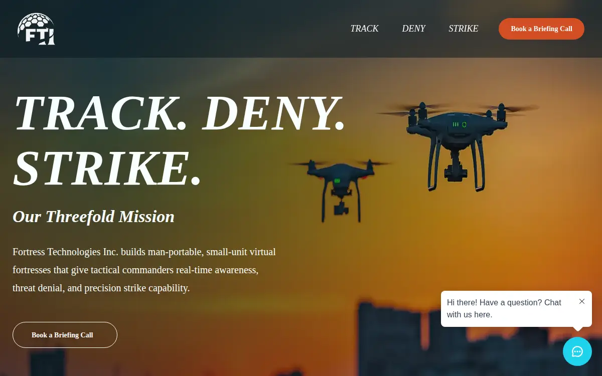 Homepage of Fortress Technologies INC