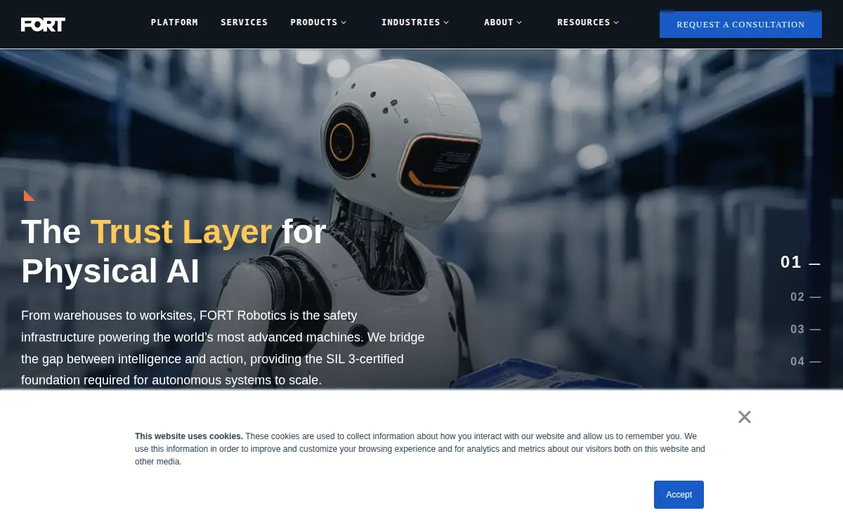 Homepage of Fort Robotics, INC.