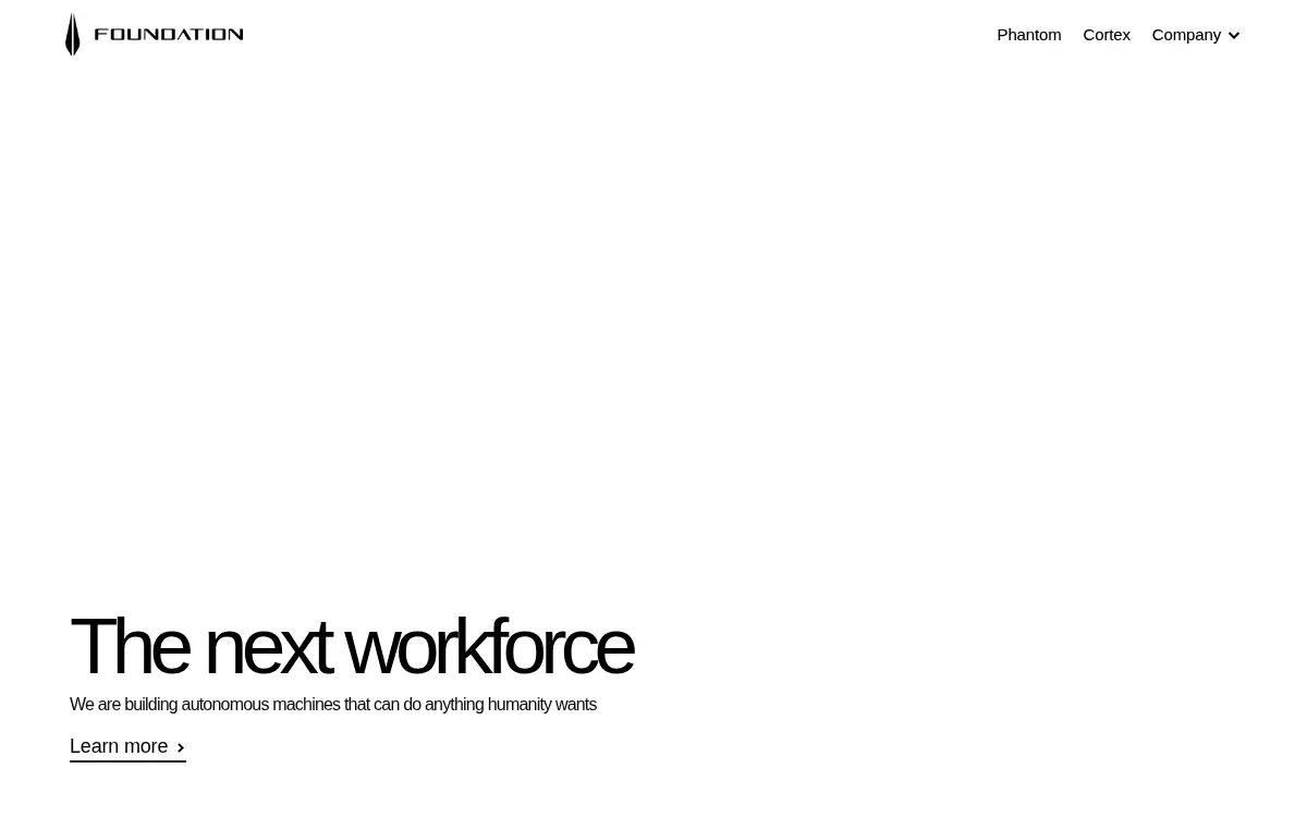 Homepage of Foundation Future Industries, INC.
