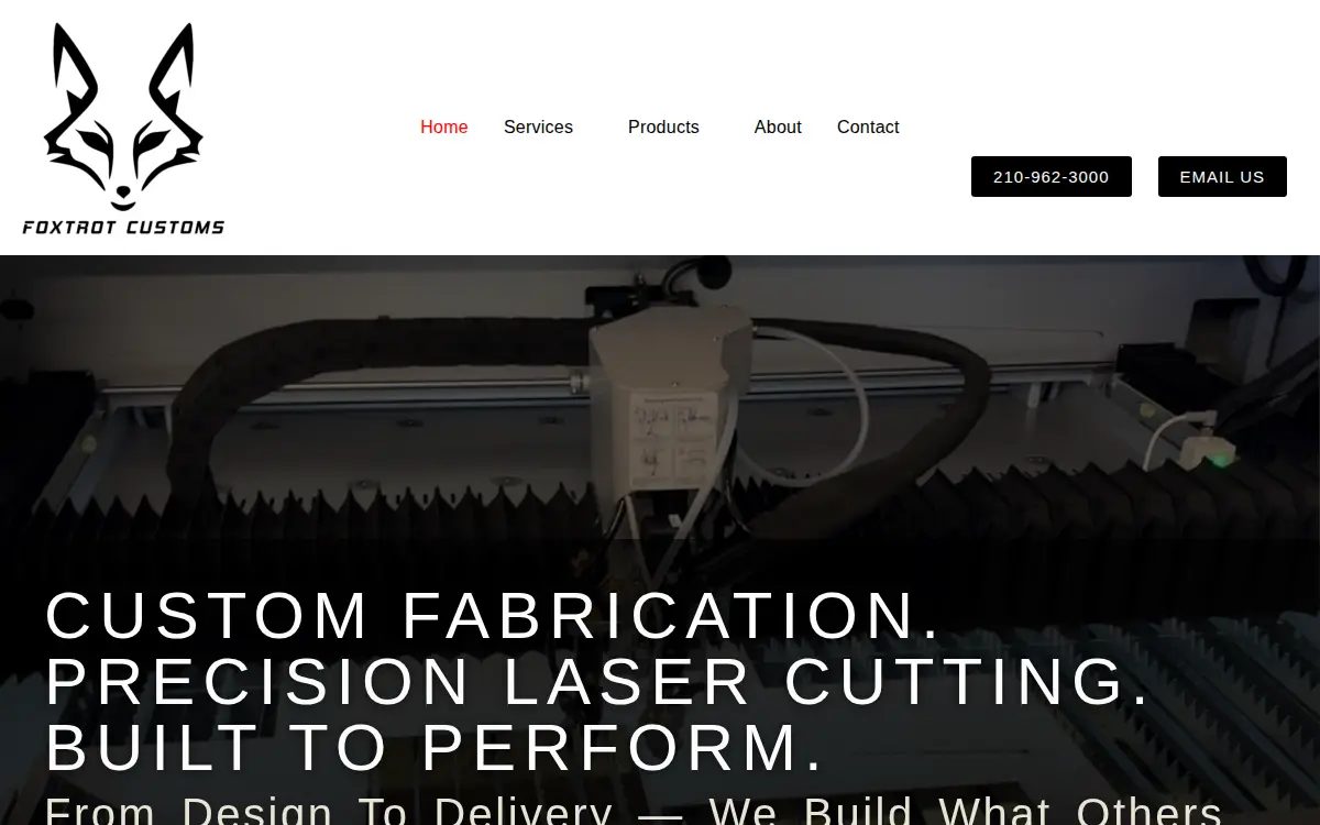 Homepage of Foxtrot Fabrication and Fleet Services, LLC
