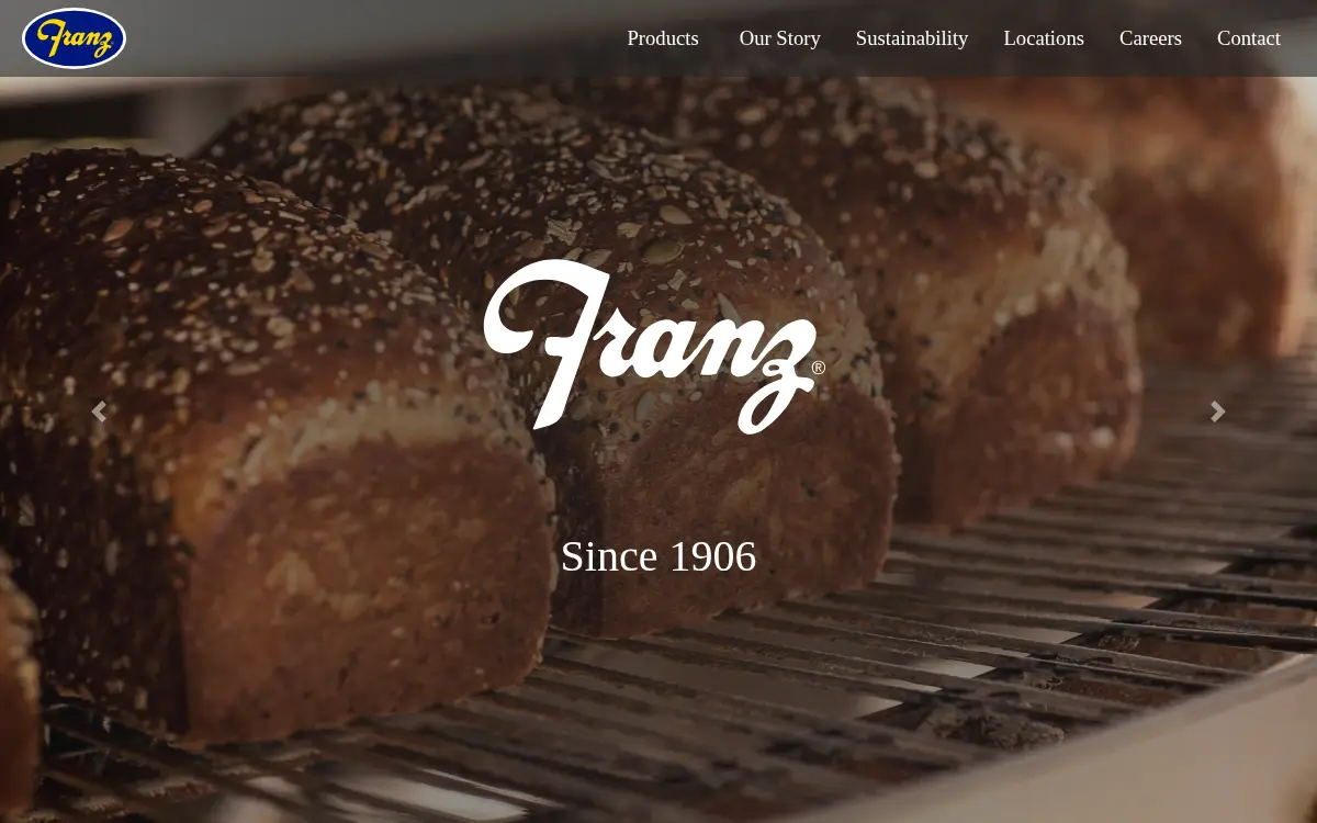 Homepage of United States Bakery