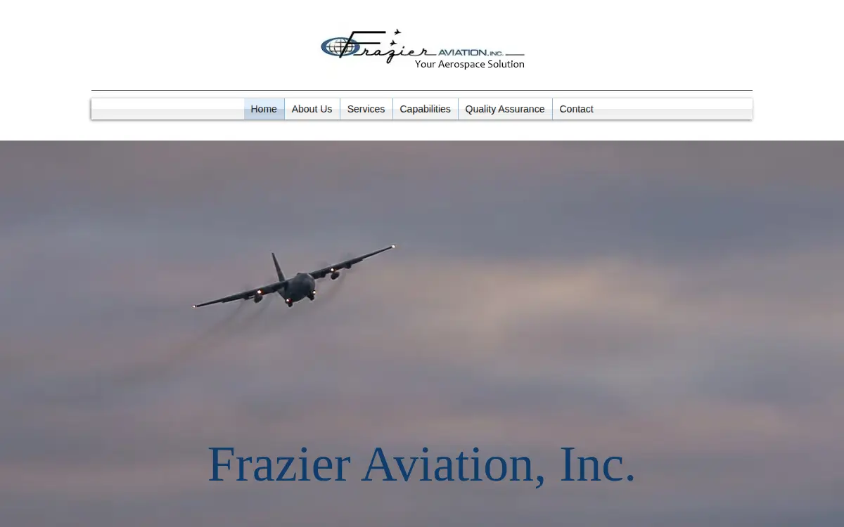 Homepage of Frazier Aviation INC