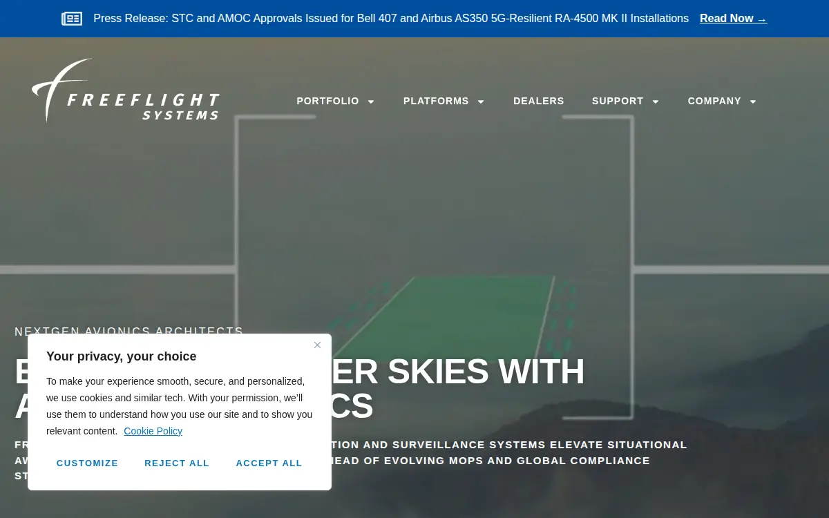 Homepage of Freeflight Acquisition Corporation