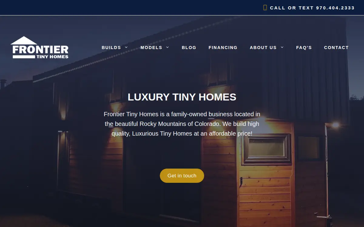 Homepage of Frontier Unlimited, LLC