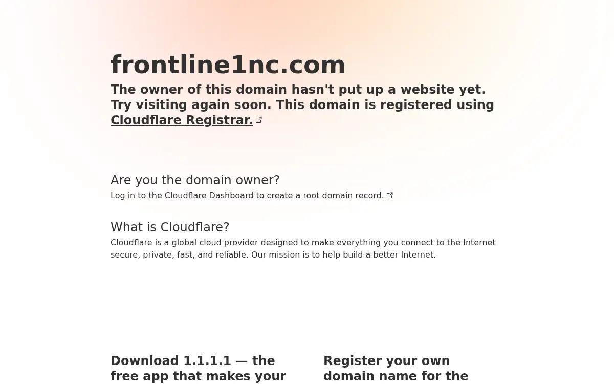 Homepage of Front Line Solutions INC.