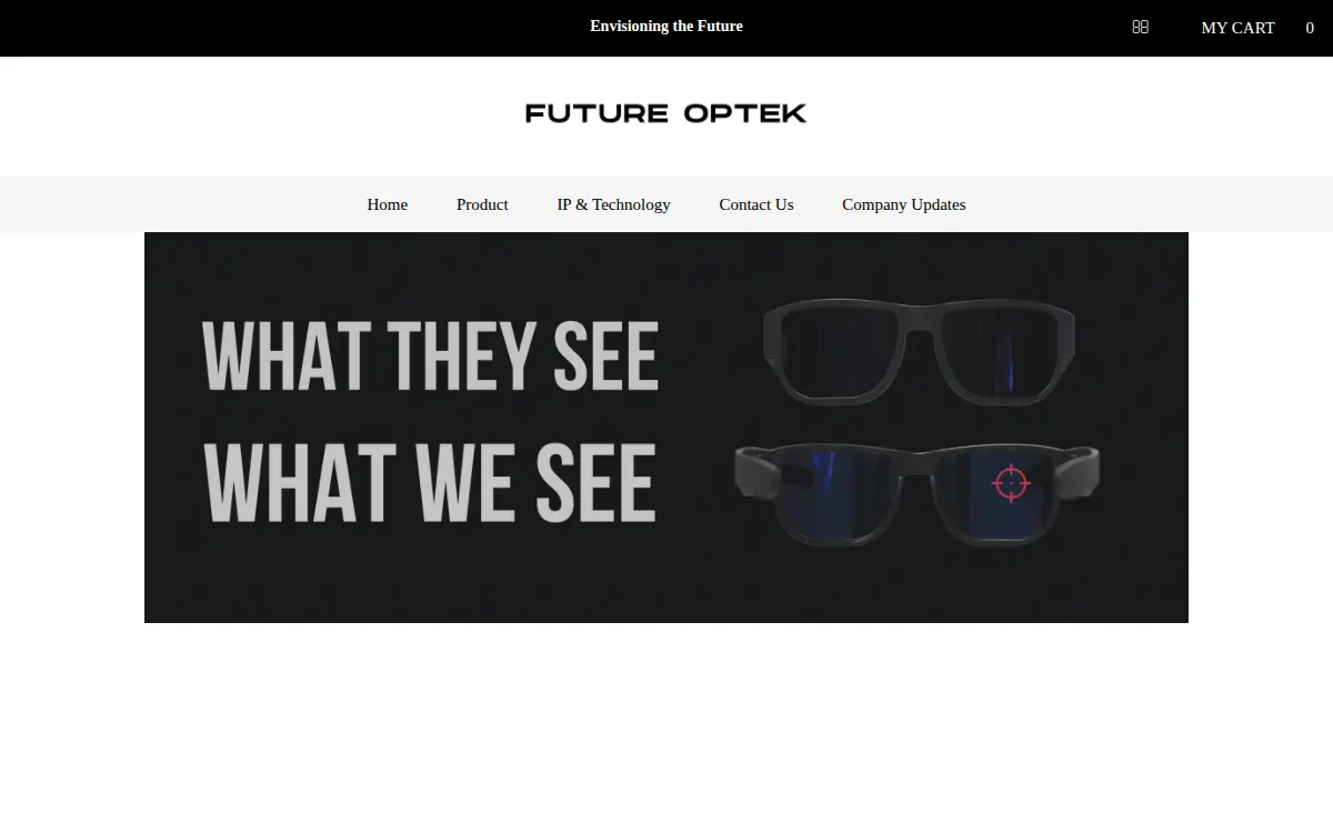 Homepage of Future Optek LLC