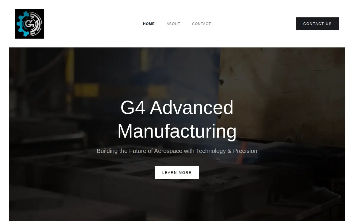 Homepage of G4 Advanced Manufacturing, LLC