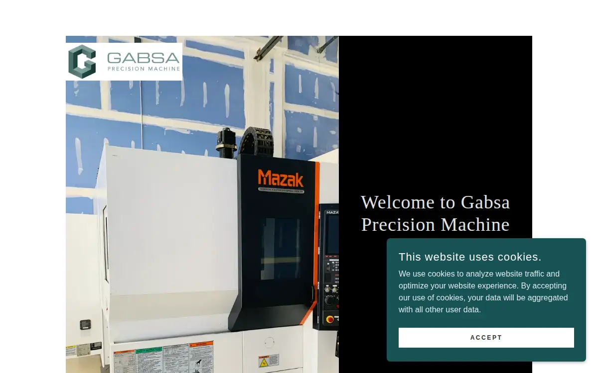 Homepage of Gabsa Precision Machine LLC