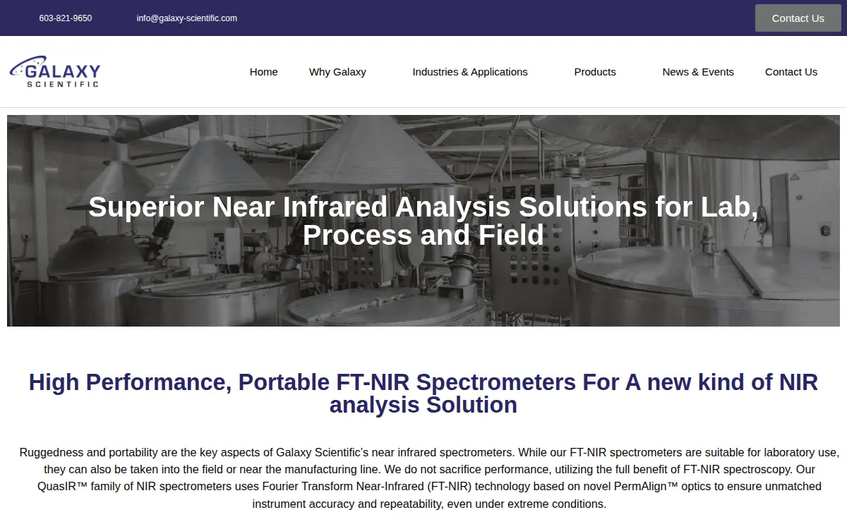 Homepage of Galaxy Scientific INC