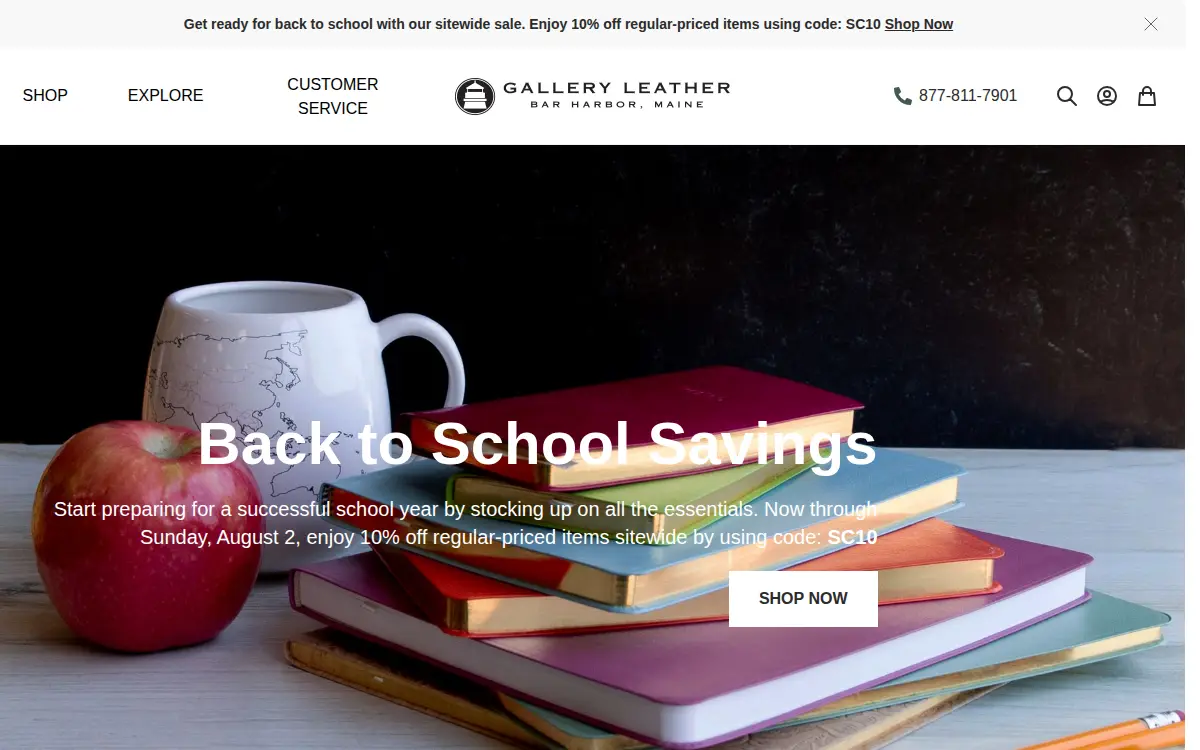 Homepage of Gallery Leather Manufacturing, INC.